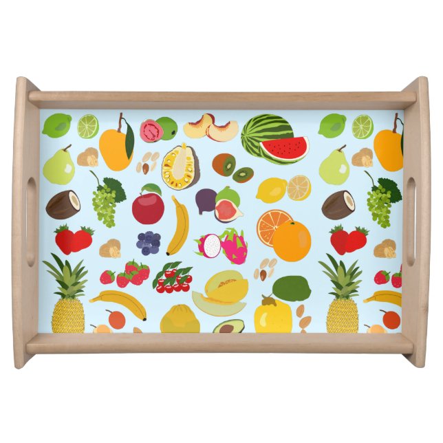 Colorful Summer Fruit Pattern Serving Tray (Front)