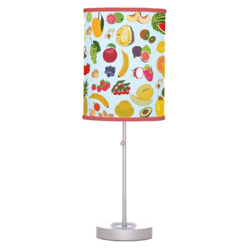 Colorful Summer Fruit Pattern Table Lamp