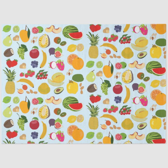 Colorful Summer Fruit Pattern Tissue Paper (Front)
