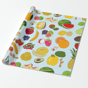 Colorful Summer Fruit Pattern Wrapping Paper