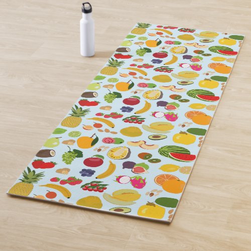 Colorful Summer Fruit Pattern Yoga Mat