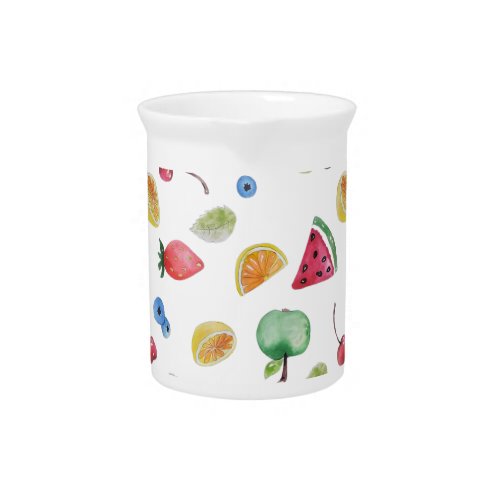 colorful summer fruits beverage pitcher