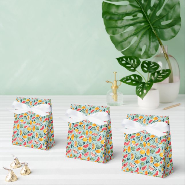 Colorful Summer Fruits Favor Boxes (Multiple)