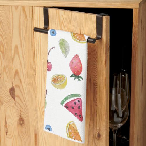 colorful summer fruits kitchen towel