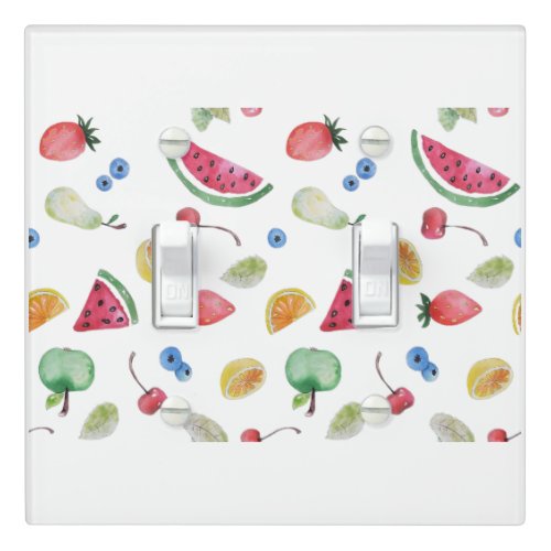 colorful summer fruits light switch cover