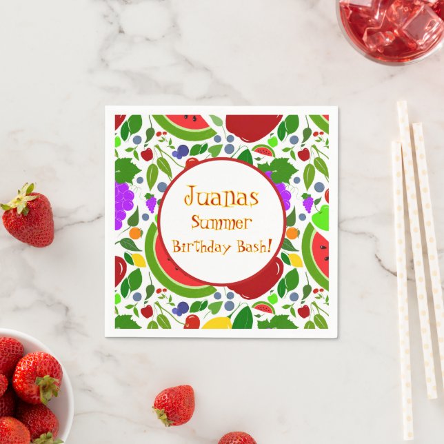 Colorful Summer Fruits  Napkins (Insitu)