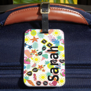 Colorful Summer Fun Luggage Tag