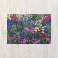 Colorful Summer Garden Floral Cloth Placemat