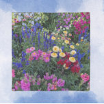 Colorful Summer Garden Floral Scarf<br><div class="desc">Accent your wardrobe with this square,  sheer chiffon scarf that features the photo image of a summer garden full of colorful flowers including Blue Salvia,  Snapdragons,  Nicotiana and more. A lovely,  floral design!</div>