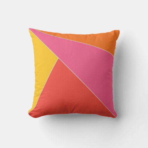 Colorful Summer Geometric Outdoor Pillow