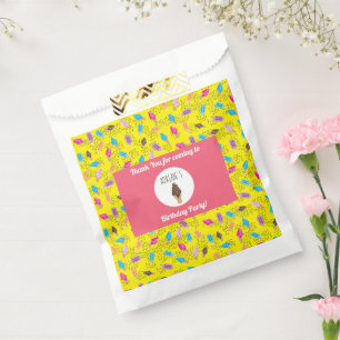 Colorful Summer Ice Cream Ice Pops Birthday Party Favor Bag