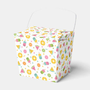 Colorful summer ice-cream pattern favor boxes