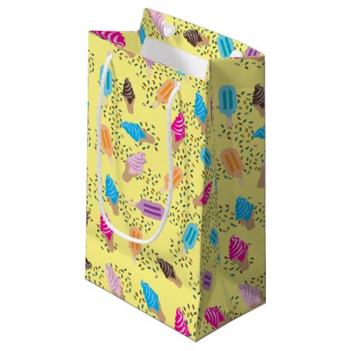 Colorful Summer Ice Cream Pattern Small Gift Bag