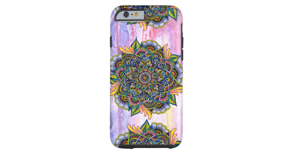 Colorful Summer Mandala W Watercolor Backdrop Case Mate