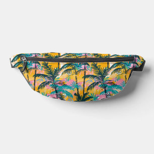 Colorful Summer Palm Tree Pattern Fanny Pack