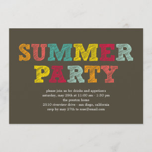 Colorful Summer Party Invitation