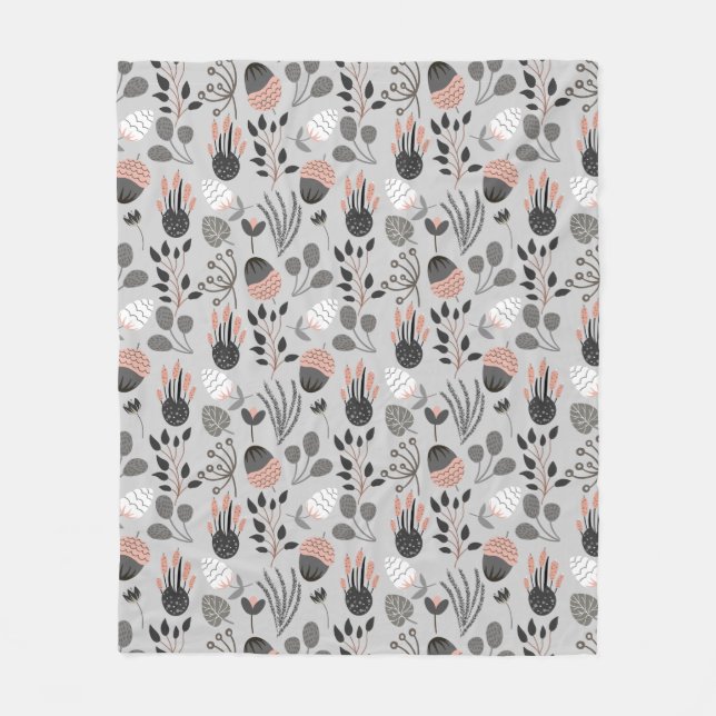 Colorful Summer Pattern Fleece Blanket (Front)
