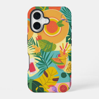 Colorful Summer Pattern iPhone 16 Case