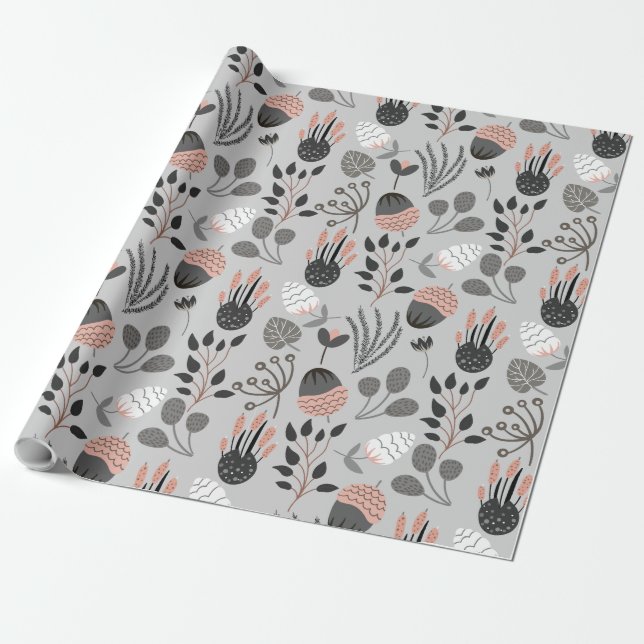 Colorful Summer Pattern Wrapping Paper (Unrolled)