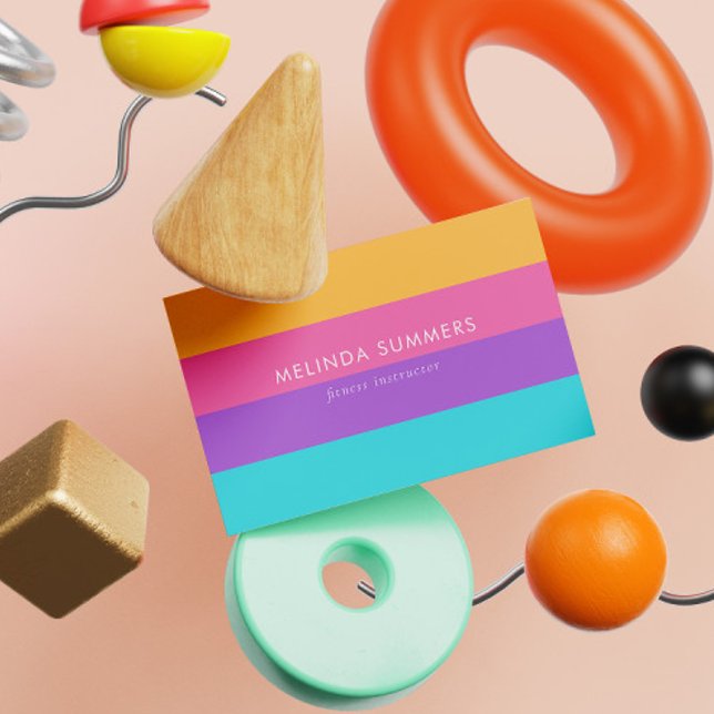 Colorful Summer Personalized  Business Card (Creator Uploaded)