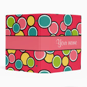 Colorful Summer Polka Dots Personalized Mini Binder (Background)
