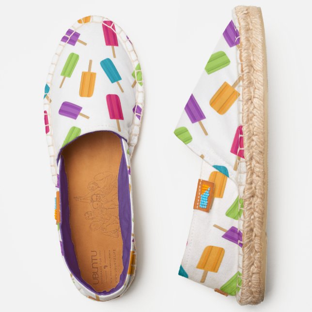 Colorful Summer Popsicle Pattern Espadrilles (Side)