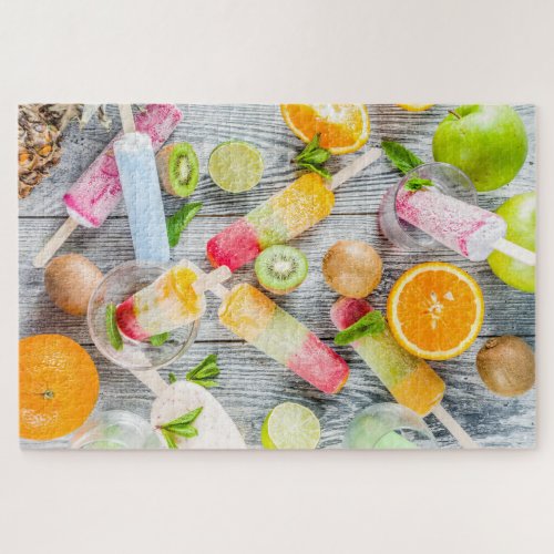 Colorful Summer Popsicles Party Treats Ice Lollies Jigsaw Puzzle