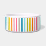 Colorful Summer Rainbow Stripes Bowl<br><div class="desc">Rainbow stripes</div>