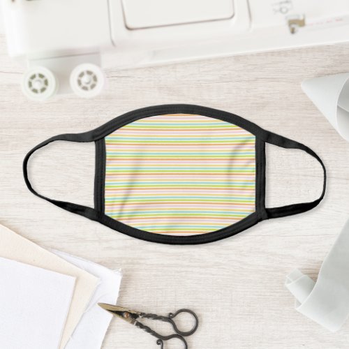 Colorful Summer Rainbow Stripes Pattern Face Mask