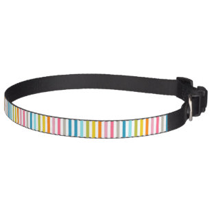 Colorful Summer Rainbow Stripes Pet Collar