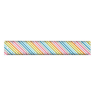 Colorful Summer Rainbow Stripes Ruler