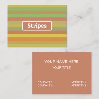 Colorful Summer Stripes Business Card