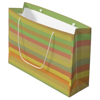 Colorful Summer Stripes  Large Gift Bag