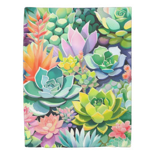Colorful Summer Succulent Botanical Garden Duvet Cover