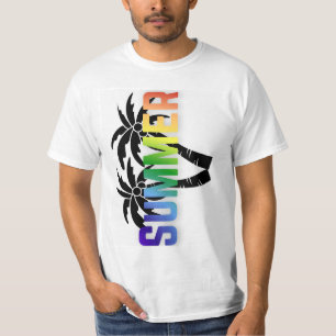 Colorful Summer vibe t-shirt vertical Typography