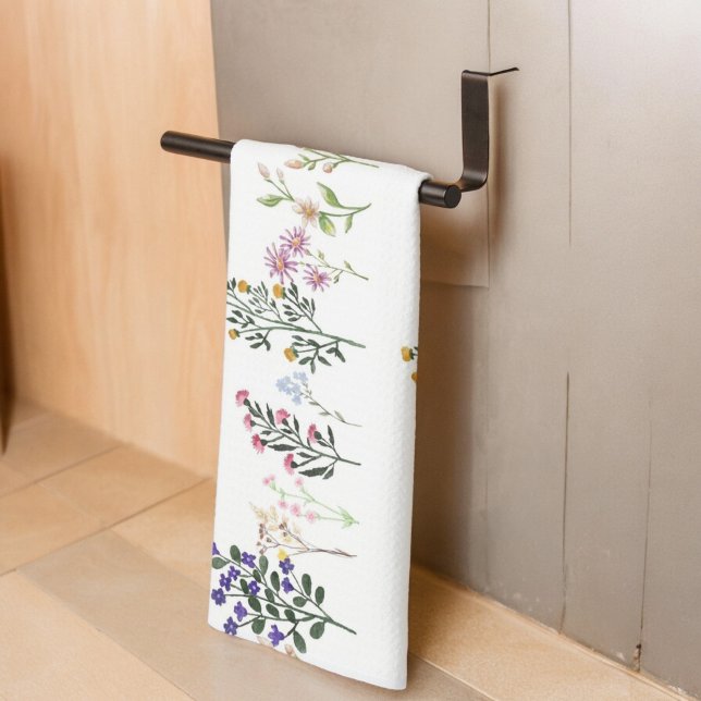 Colorful Summer Wildflower Pattern Kitchen Towel (Creator Uploaded)