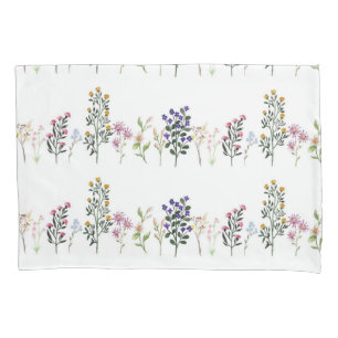 Colorful Summer Wildflower Pattern Pillow Case