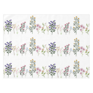 Colorful Summer Wildflower Pattern Tablecloth