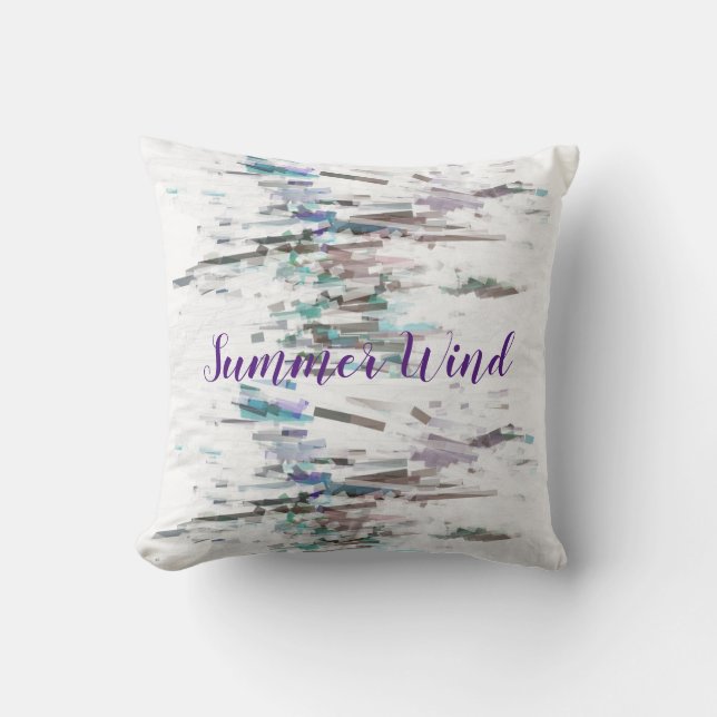 Colorful Summer Wind Throw Pillow (Front)