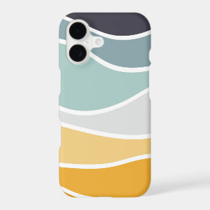 Colorful summery retro style waves iPhone 17 case