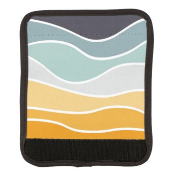 Colorful Summery Retro Style Waves Luggage Handle Wrap by BattaAnastasia at Zazzle