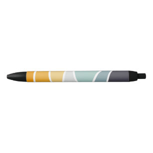 Colorful summery retro style waves pen