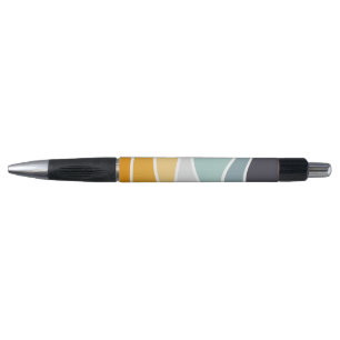 Colorful summery retro style waves pen