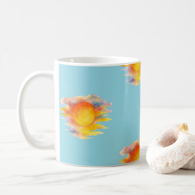 Colorful Sun Beach Mug (With Donut)