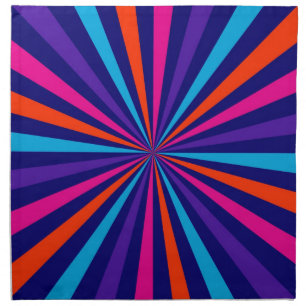 Colorful Sun Burst Spinning Wheel Design Cloth Napkin