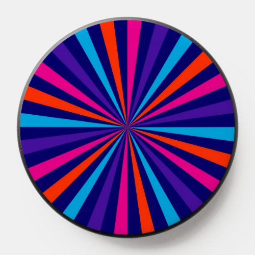 Colorful Sun Burst Spinning Wheel Design PopSocket