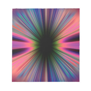 Colorful sunburst rays notepad