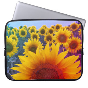Colorful Sunflower Floral Country Botanical Laptop Sleeve