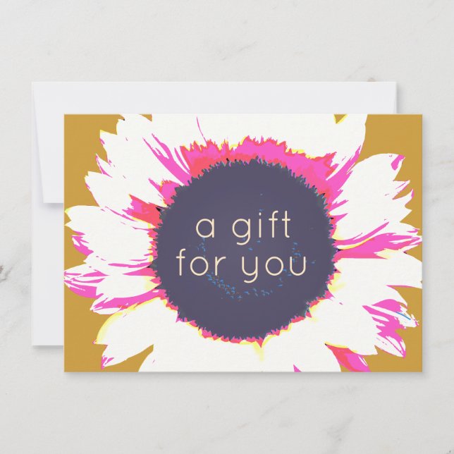 Colorful  Sunflower Floral Gift Certificate (Front)