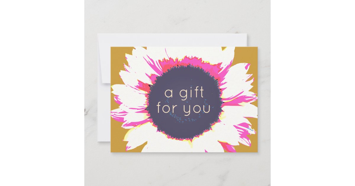 Colorful Sunflower Floral Gift Certificate Zazzle